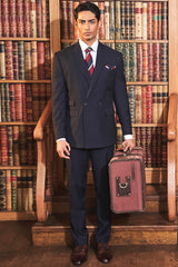 The Classic Navy Pinstripe Suit