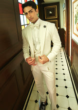 Off-White Pinstripe Ceremonial Ensemble
