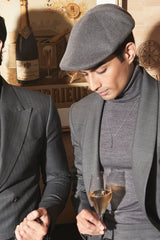 Charcoal Grey Shawl Lapel Elegance Suit