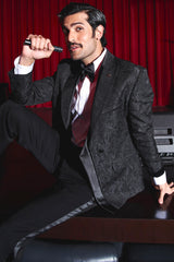 Noir Eclipse Geometric Affair Tuxedo Set