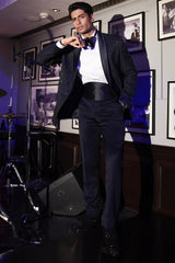 Navy Midnight Soirée Shawl Lapel Tuxedo Set