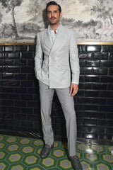 Silver Sterling Shawl Lapel Tuxedo Set