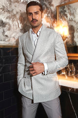 Silver Sterling Shawl Lapel Tuxedo Set
