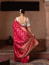 Pink Pure Monga Silk Banarasi Ghatchola Handloom Saree