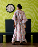 Ivory Floral Printed Kaftan