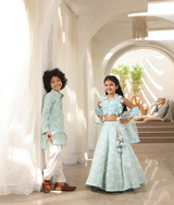 Mirror Embroidered Kurta with Salwar