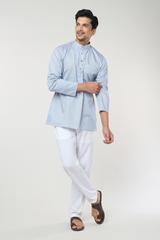 Blue Geometric Printed Co-ord Set