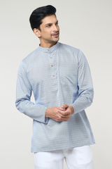 Blue Geometric Printed Co-ord Set