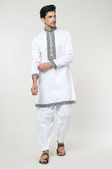 White Embroidred Kurta Set