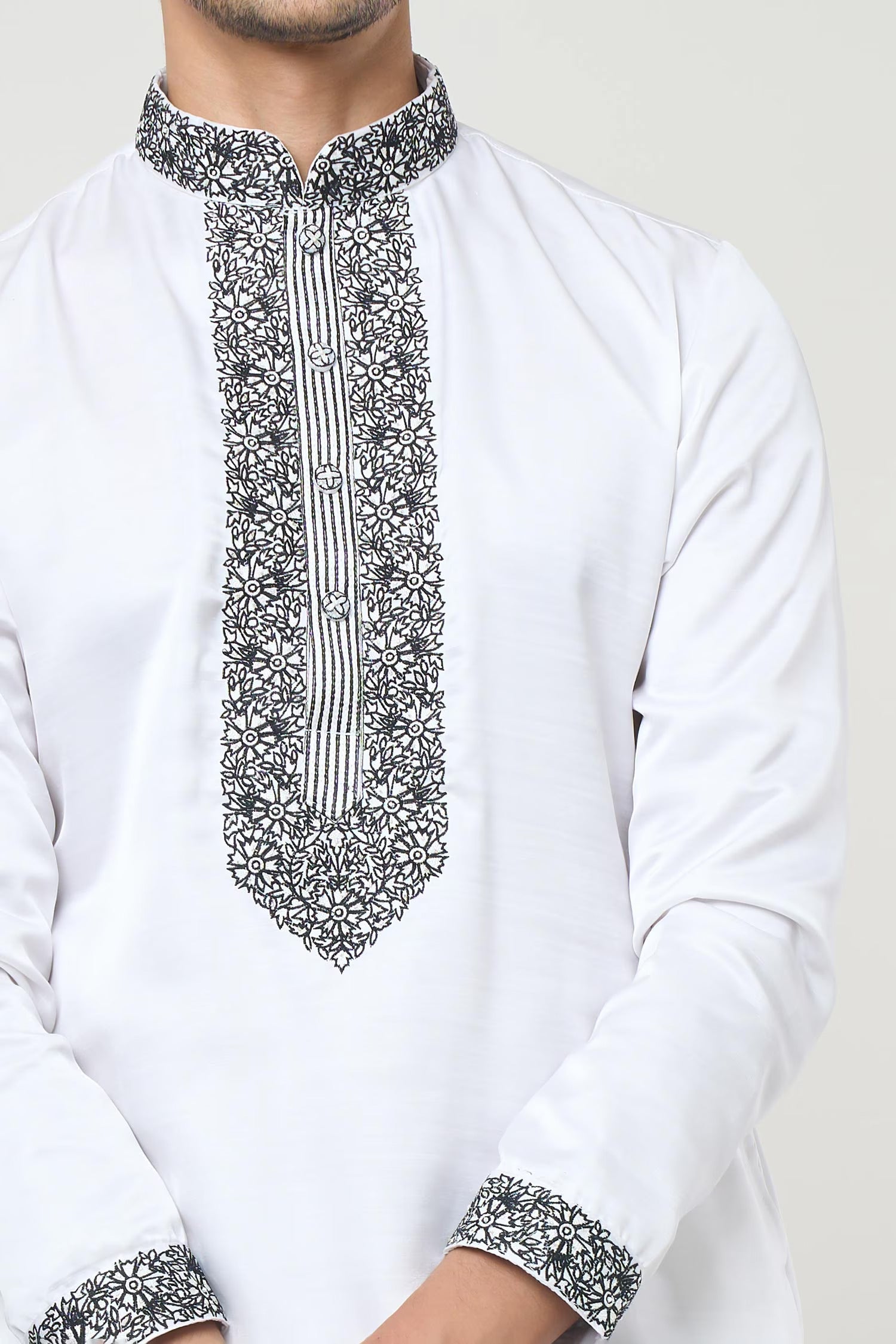 White Embroidred Kurta Set