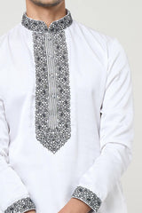 White Embroidred Kurta Set
