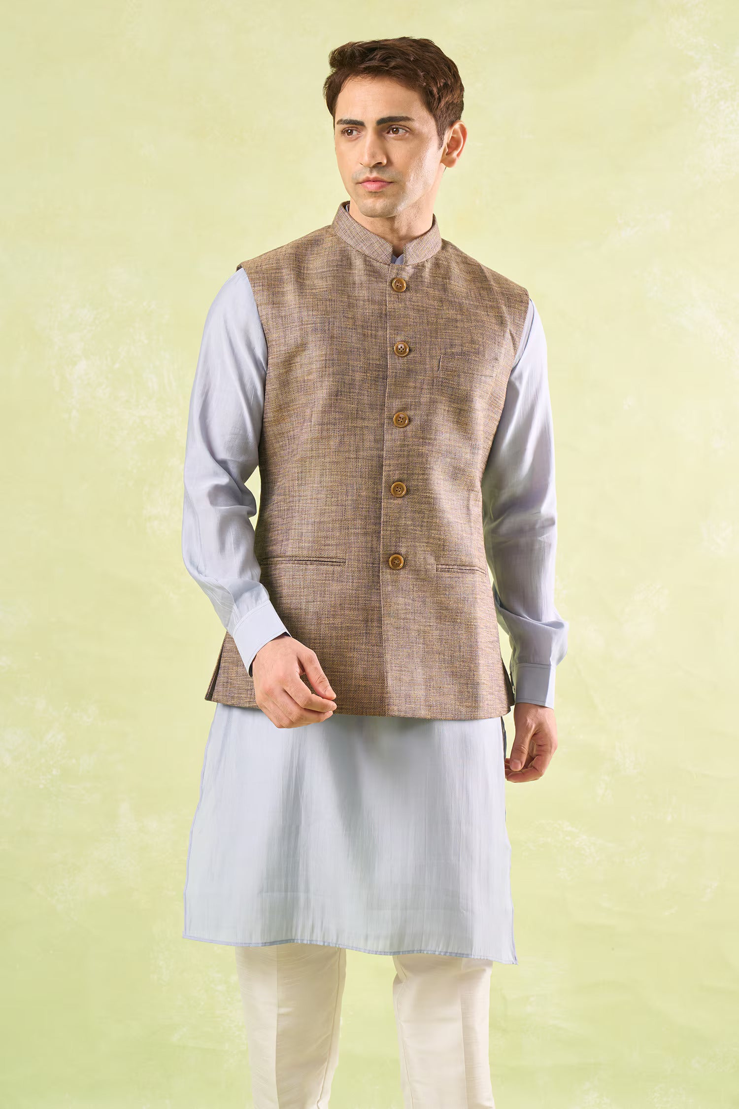 Brown Textured Jacket