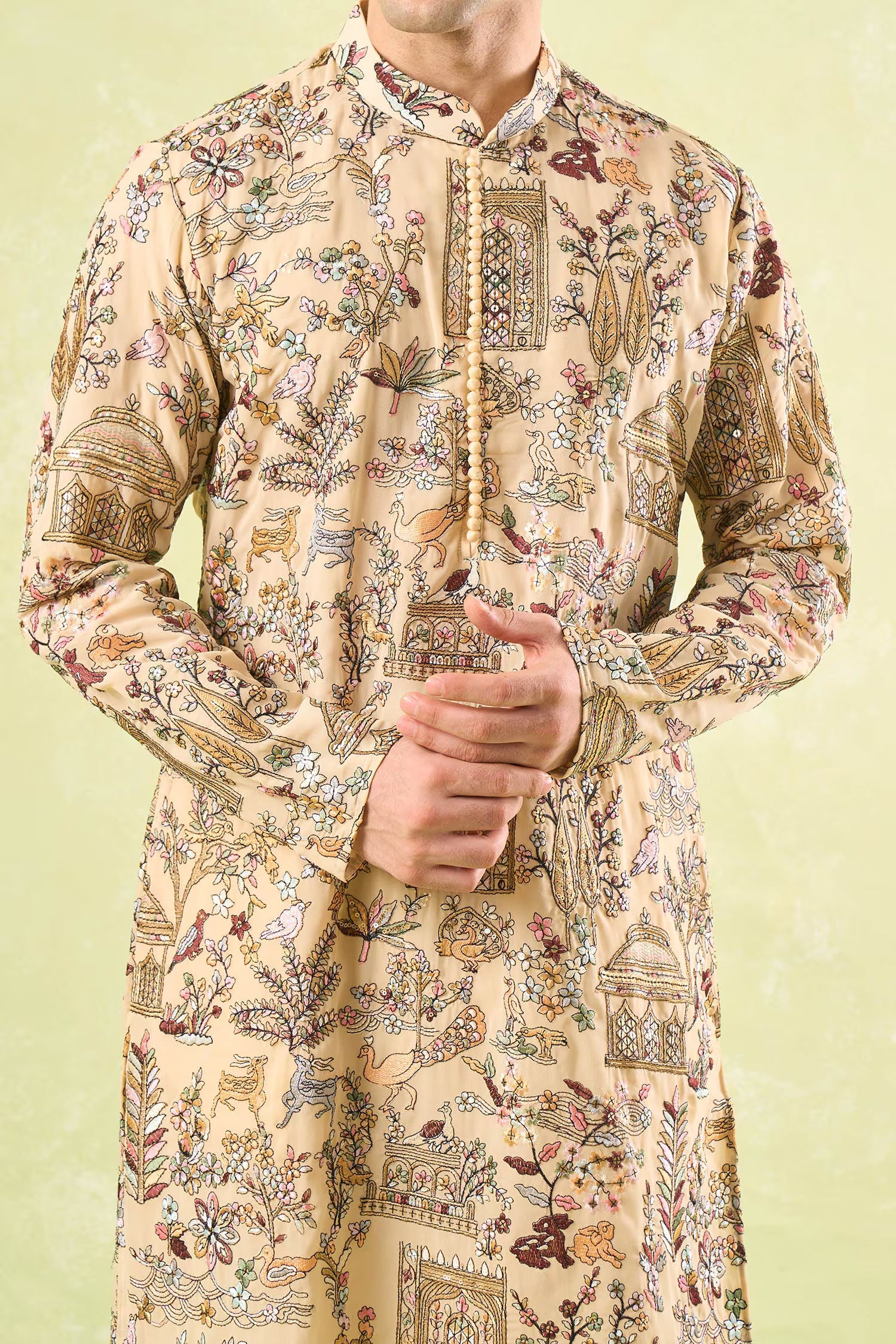 Yellow Embroidered Kurta Set