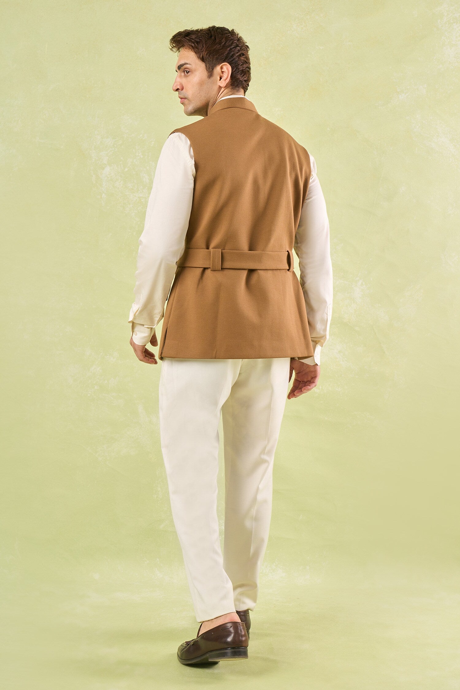 Brown Belted Jacket