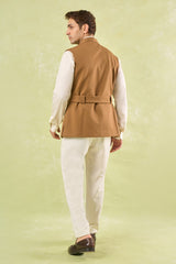 Brown Belted Jacket
