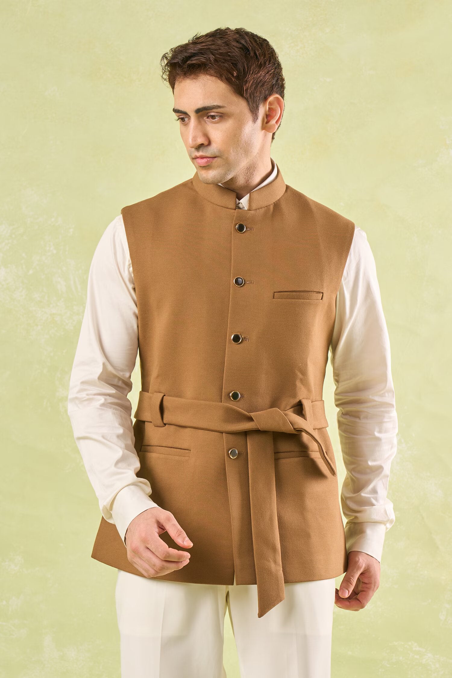 Brown Belted Jacket