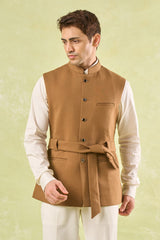 Brown Belted Jacket