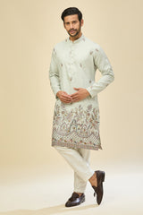 Sky Blue Embroidered Kurta Set