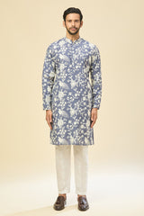 Azure Blue Embroidered Kurta Set