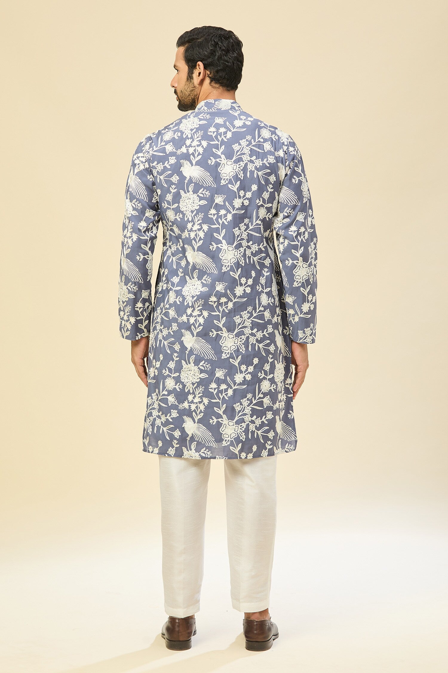 Azure Blue Embroidered Kurta Set