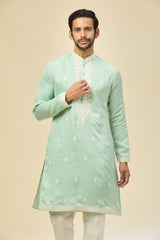 Mint Blue Embroidered Kurta Set