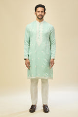 Mint Blue Embroidered Kurta Set