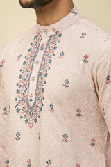 Pink Printed Kurta Set