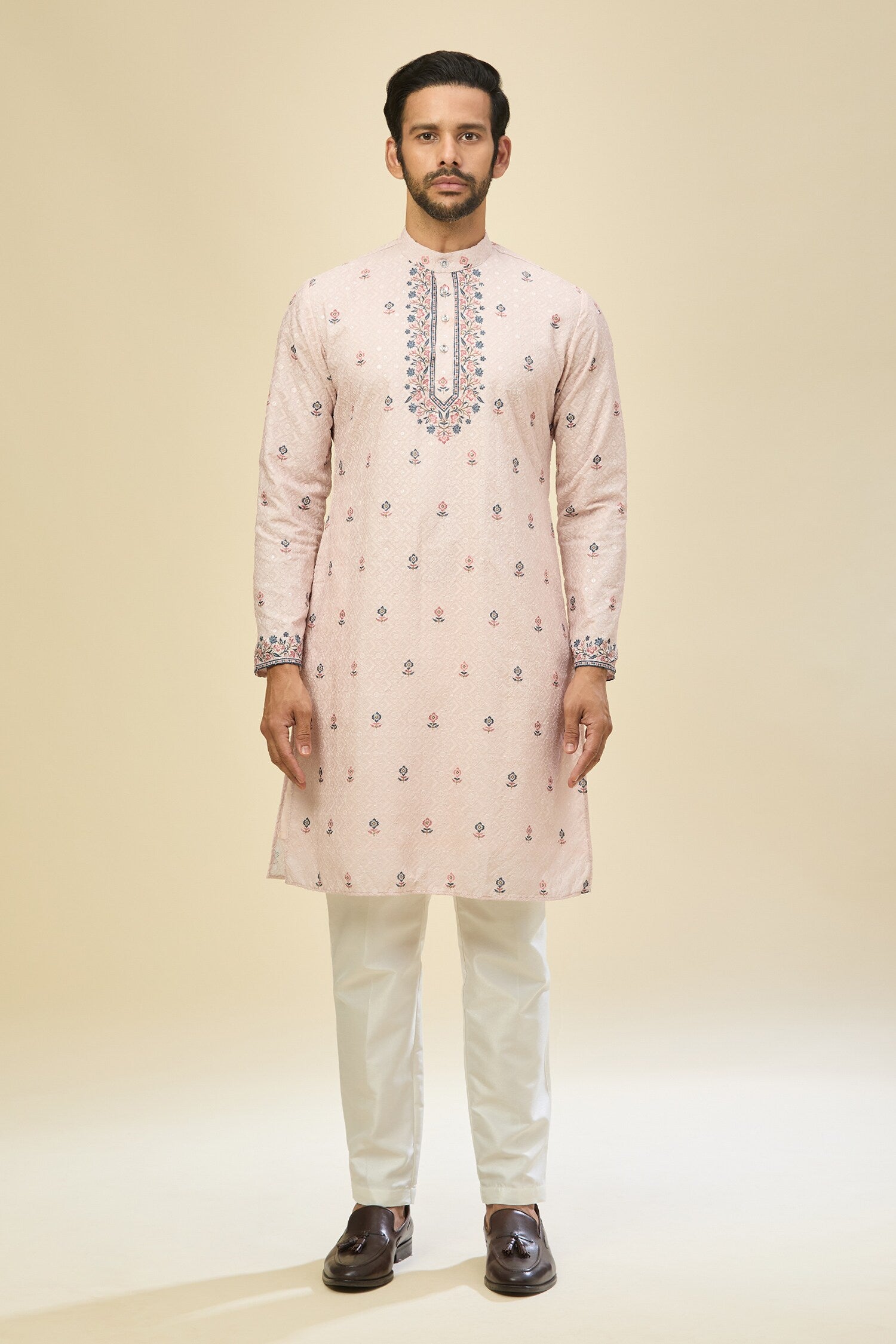 Pink Printed Kurta Set