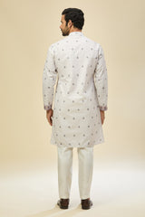 Off White Printed Kurta Set