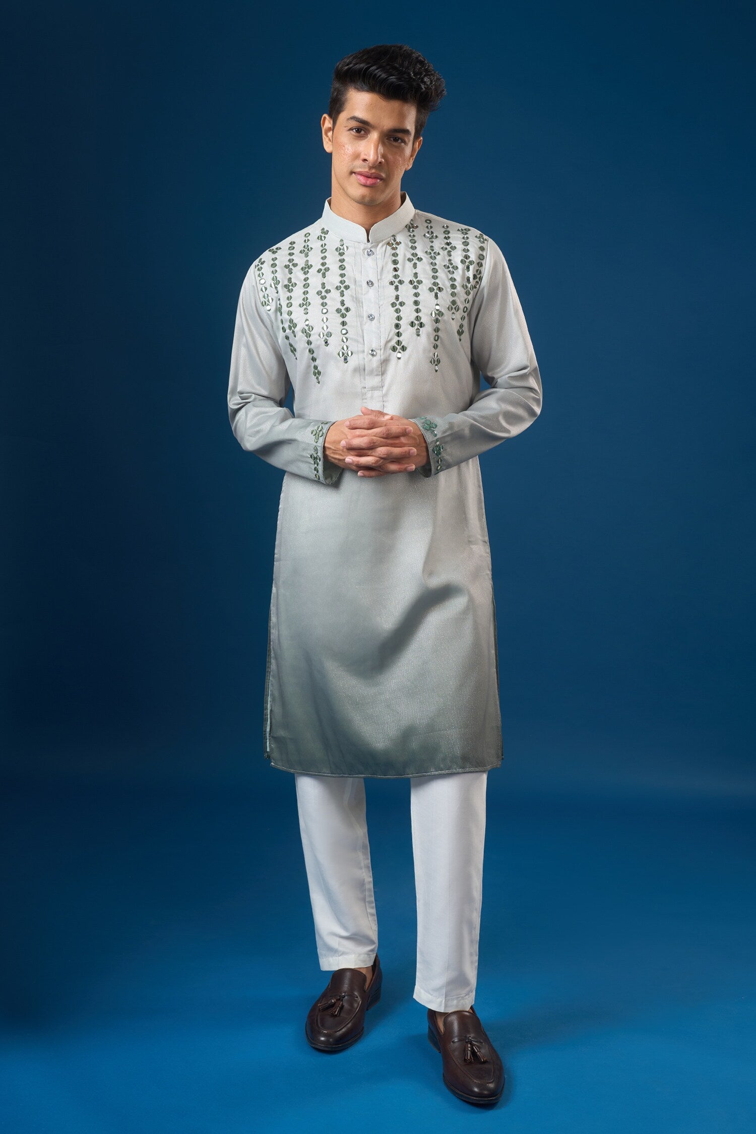 Green Ombre Kurta Set