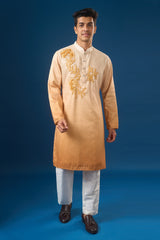 Yellow Ombre Kurta Set