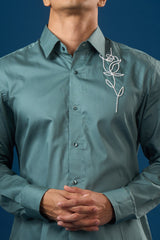 Rama Green Rose Shirt