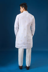 White Embroidered Kurta