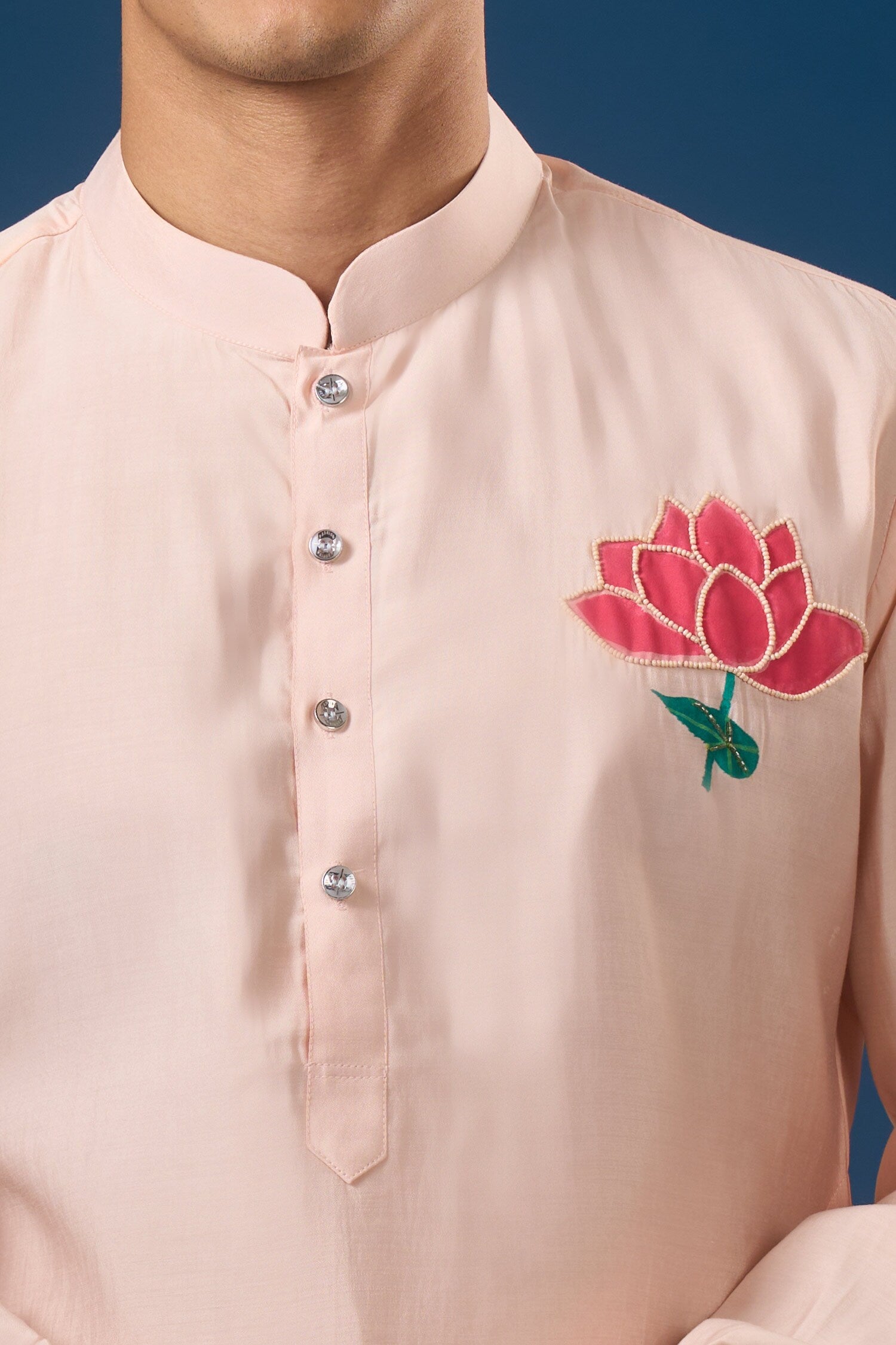 Pink Floral Printed Kurta