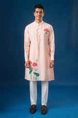 Pink Floral Printed Kurta