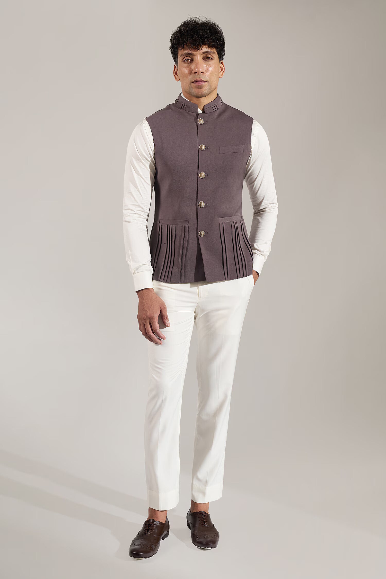 Grey Pinktuck Jacket