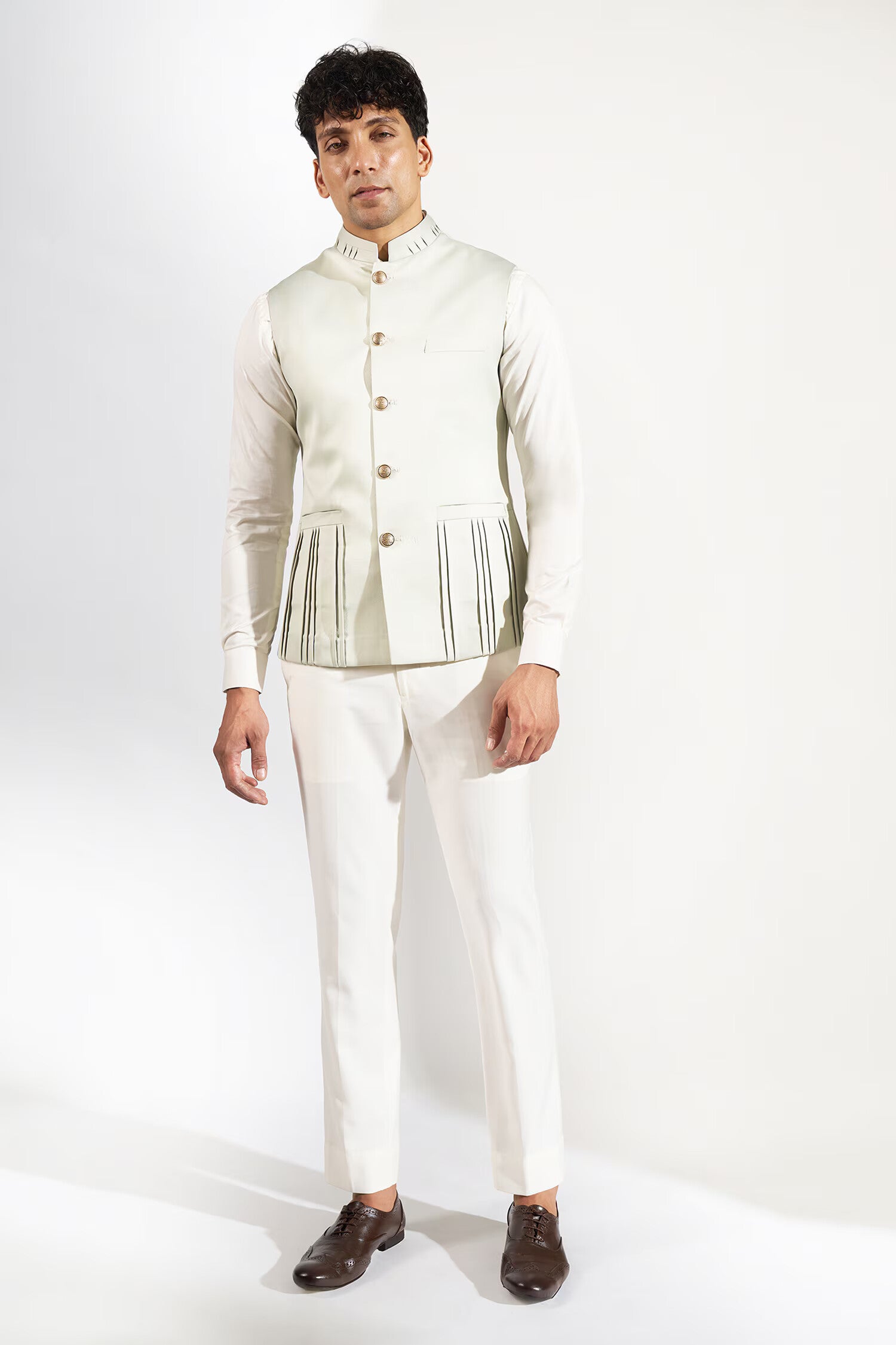 Pista Green Pinktuck Jacket