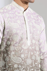 Green Ombre Embroidered Kurta Set