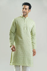Pista Green Embroidered Kurta Set