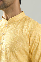 Yellow Embroidered Kurta Set
