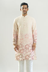 Off White Embroidered Kurta Set