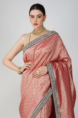 Red Pure Katan Silk Khimkhaab deisgn Banarasi Handloom Saree