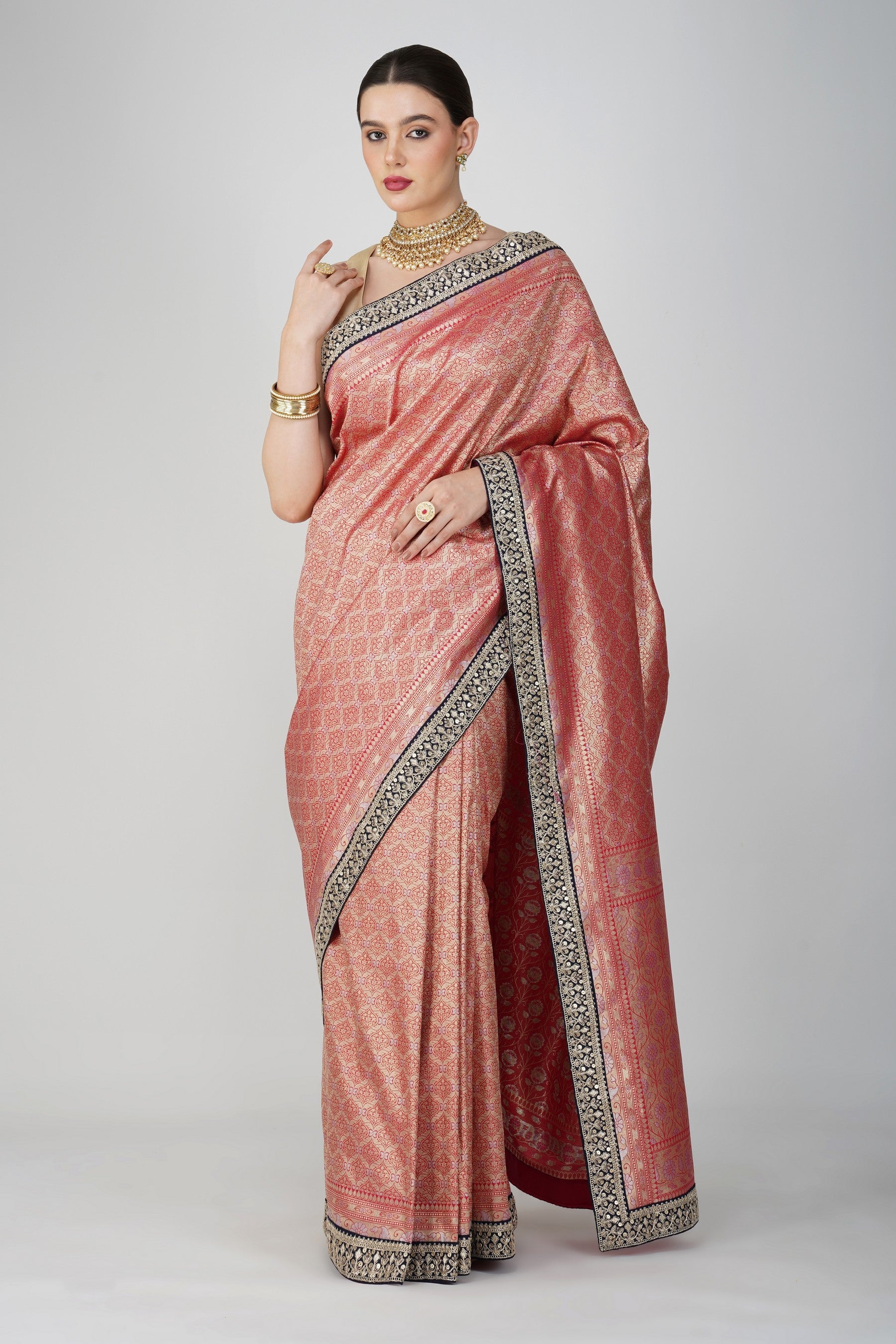 Red Pure Katan Silk Khimkhaab deisgn Banarasi Handloom Saree