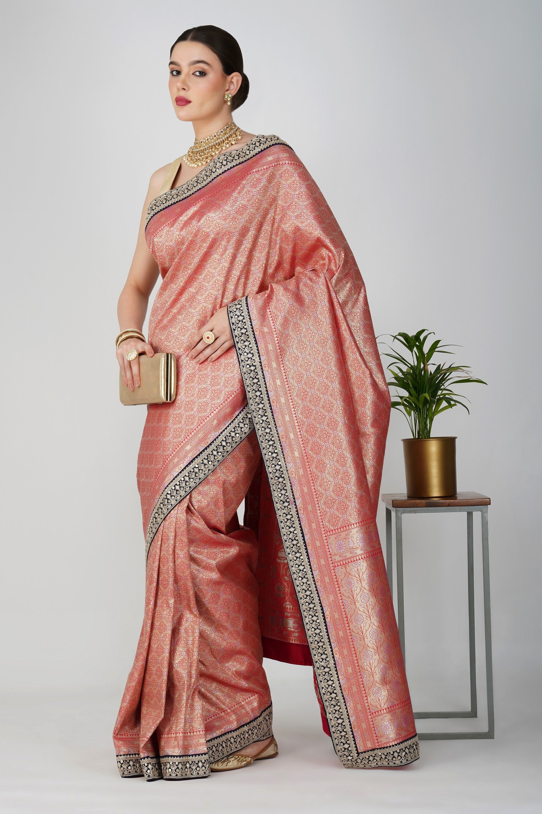 Red Pure Katan Silk Khimkhaab deisgn Banarasi Handloom Saree