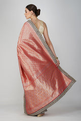 Red Pure Katan Silk Khimkhaab deisgn Banarasi Handloom Saree