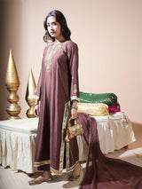 Brown Kaftan Kurta Set