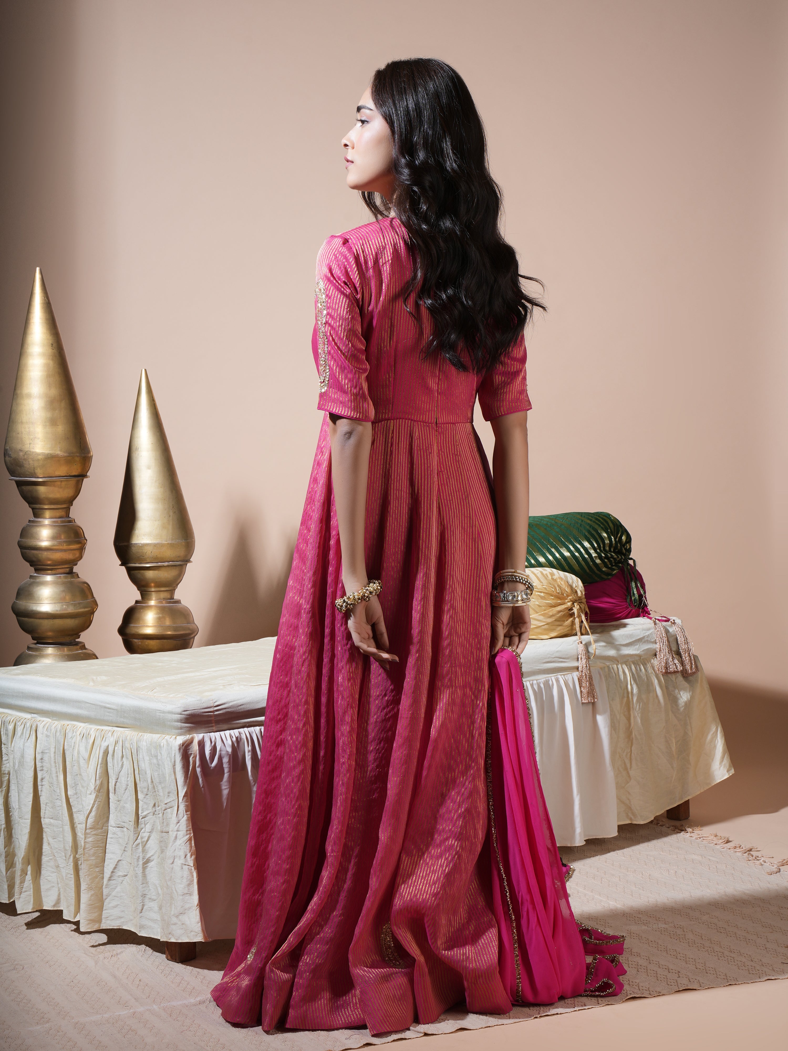 Pink Keri Anarkali Set