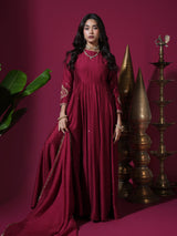 Maroon Paan Anarkali