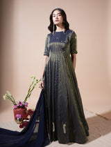 Navy Blue Keri Anarkali Set