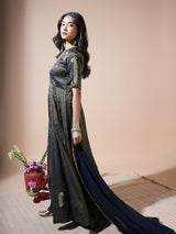 Navy Blue Keri Anarkali Set